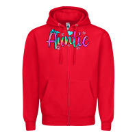 Red auntie Zipper Hoodie - JahusDesignShop