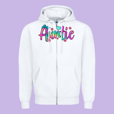 Auntie Zipper Hoodie Designed By Jahusdesignshop