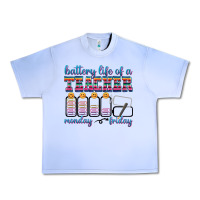 Battery Life Of A Teacher Urban Heavy Tee | Teevron