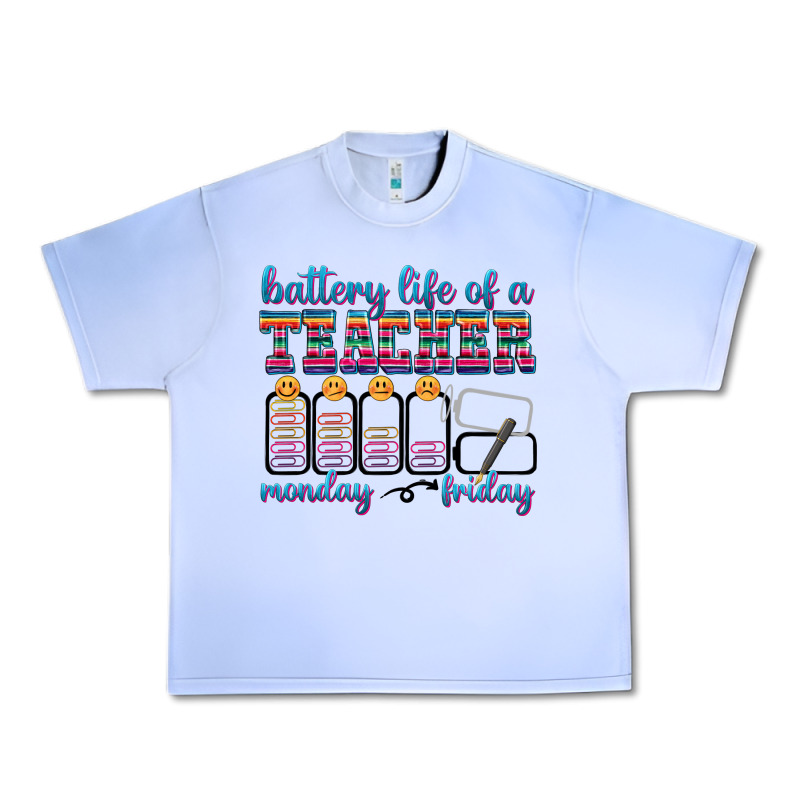 Battery Life Of A Teacher Urban Heavy Tee by texasbilliewilder | Teevron