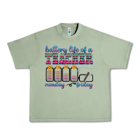 Oil Green battery life of a teacher Urban Heavy Tee - texasbilliewilder