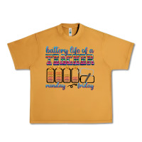 Peanut Butter battery life of a teacher Urban Heavy Tee - texasbilliewilder