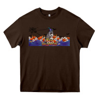 Chocolate Brown Happy Halloween Raccon Heavy Core Tee - LillyAllenDesigns