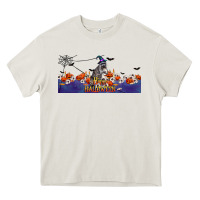 Cream Happy Halloween Raccon Heavy Core Tee - LillyAllenDesigns
