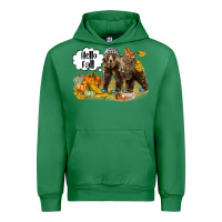 Emerald Hello Fall Brown Bear Urban Hoodie - LillyAllenDesigns