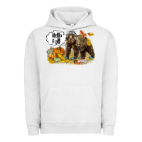 Pigment Lunar Rock Hello Fall Brown Bear Urban Hoodie - LillyAllenDesigns