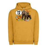 Pigment Peanut Butter Hello Fall Brown Bear Urban Hoodie - LillyAllenDesigns