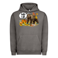 Pigment Tornado Hello Fall Brown Bear Urban Hoodie - LillyAllenDesigns