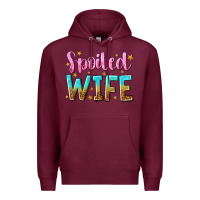 Burgundy spoiled wife Premium Hoodie - NancyCooperArtShop