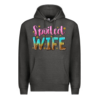 Charcoal Heather spoiled wife Premium Hoodie - NancyCooperArtShop