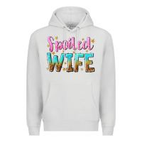 Dove Grey spoiled wife Premium Hoodie - NancyCooperArtShop