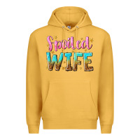 Mustard spoiled wife Premium Hoodie - NancyCooperArtShop