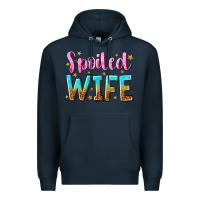 Navy spoiled wife Premium Hoodie - NancyCooperArtShop