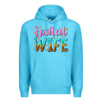 Ocean Blue spoiled wife Premium Hoodie - NancyCooperArtShop
