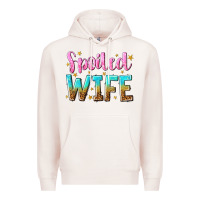 Pale Pink spoiled wife Premium Hoodie - NancyCooperArtShop