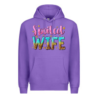 Purple spoiled wife Premium Hoodie - NancyCooperArtShop