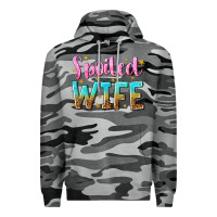 Slate Camo spoiled wife Premium Hoodie - NancyCooperArtShop