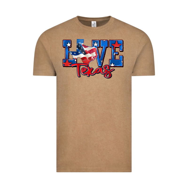 Love Texas Map Vintage Tee by Zillion Design Studio | Teevron