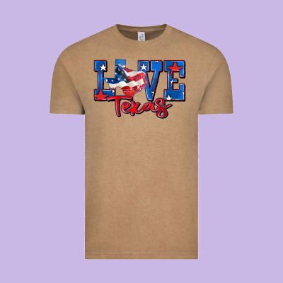 Love Texas Map Vintage Tee Designed By Zillion Design Studio