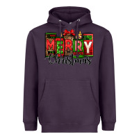 Plum merry christmas license plate letters Heavyweight Hoodie - Jasminsmagicworld