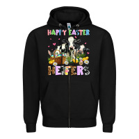 Black happy easter heifer's Zipper Hoodie - AdoDesignShop