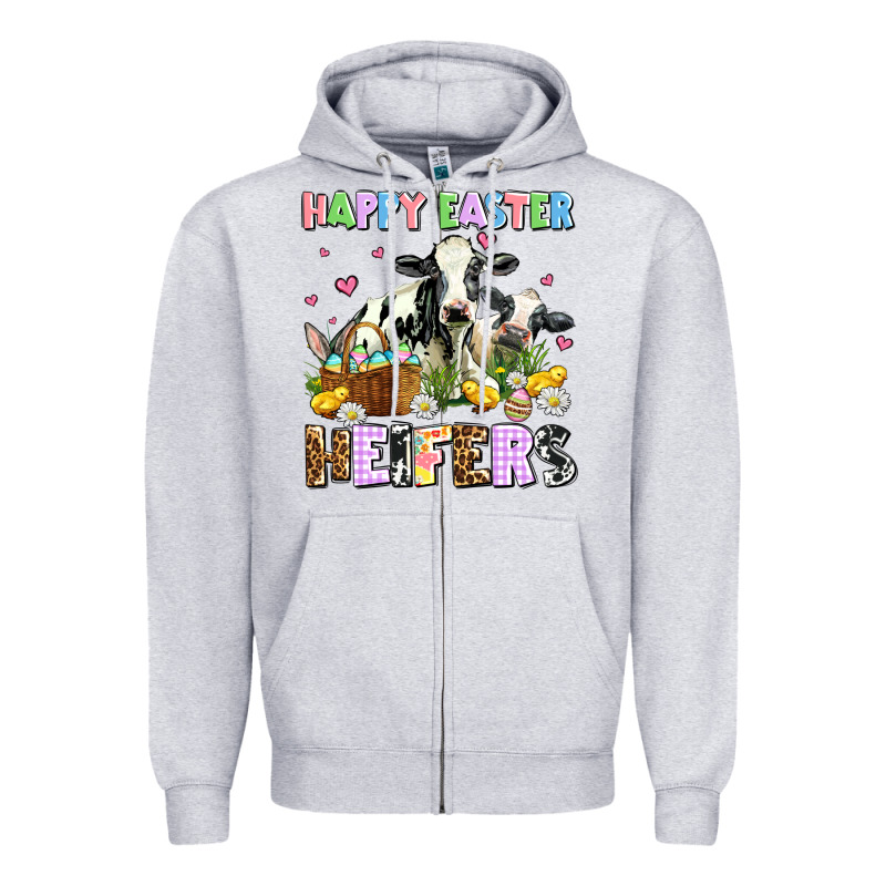Happy Easter Heifer's Zipper Hoodie by AdoDesignShop | Teevron