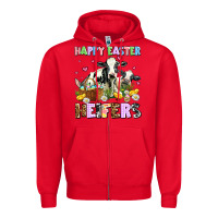 Red happy easter heifer's Zipper Hoodie - AdoDesignShop
