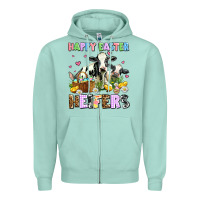 Seafoam happy easter heifer's Zipper Hoodie - AdoDesignShop