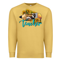 Antique Gold Western Teacher Pencil Premium Sweatshirt - LillyAllenDesigns