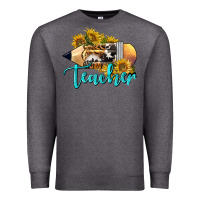 Charcoal Heather Western Teacher Pencil Premium Sweatshirt - LillyAllenDesigns