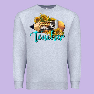 Western Teacher Pencil Premium Sweatshirt Designed By Lillyallendesigns