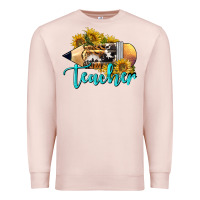 Pale Pink Western Teacher Pencil Premium Sweatshirt - LillyAllenDesigns