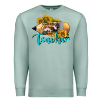 Seafoam Western Teacher Pencil Premium Sweatshirt - LillyAllenDesigns