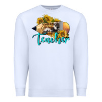 White Western Teacher Pencil Premium Sweatshirt - LillyAllenDesigns
