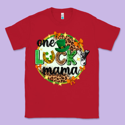 One Lucky Mama  St. Patricks Day Classic Tee Designed By Neo Western