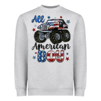 Heather Grey all american boy Heavyweight Sweatshirt - MaliasSmallBusiness