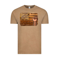 Vintage Coffee American melanin flag Vintage Tee - texasbilliewilder