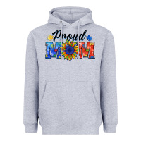 Heather Grey proud mom autism Heavyweight Hoodie - BarkalooDesign
