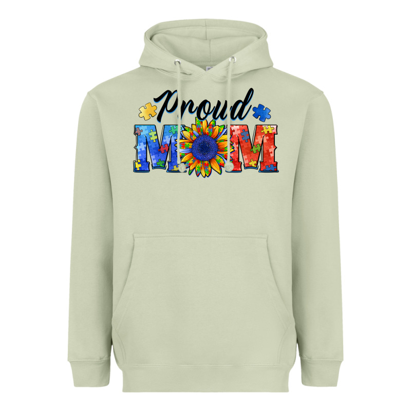 Proud Mom Autism Heavyweight Hoodie by BarkalooDesign | Teevron