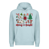 Blue Mist merry bright Premium Hoodie - MaliasSmallBusiness