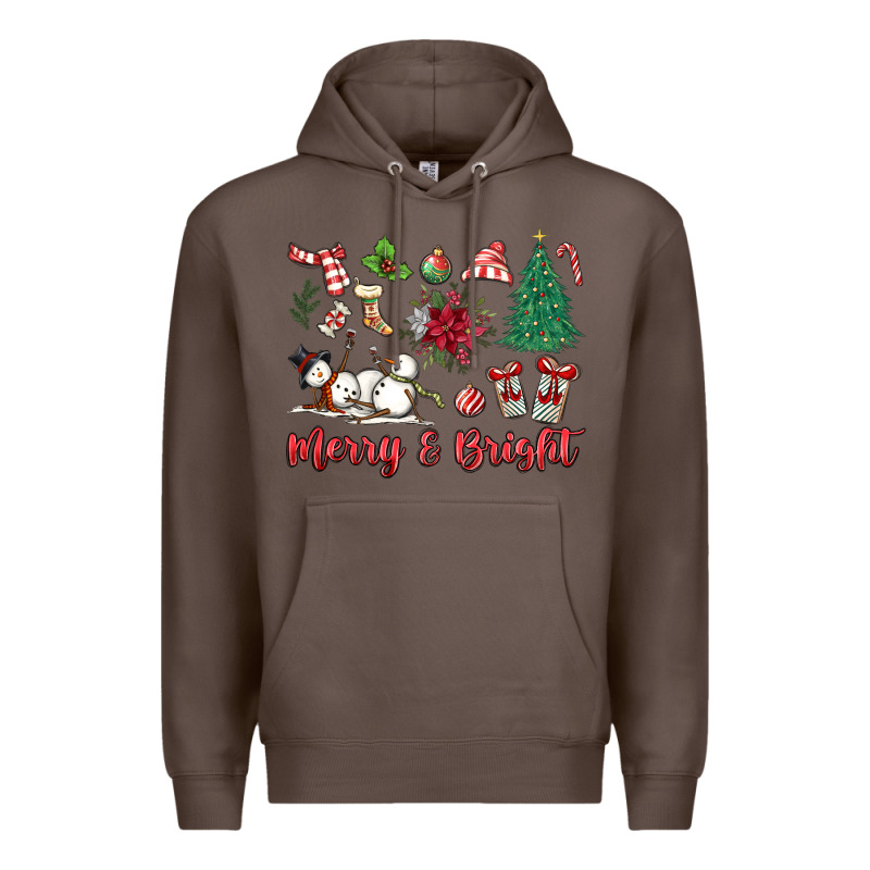 Merry Bright Premium Hoodie by MaliasSmallBusiness | Teevron