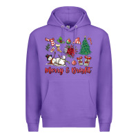 Purple merry bright Premium Hoodie - MaliasSmallBusiness