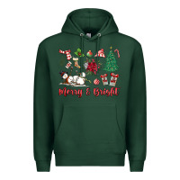 Sports Green merry bright Premium Hoodie - MaliasSmallBusiness