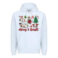 White merry bright Premium Hoodie - MaliasSmallBusiness