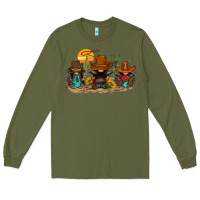 Army Green western gnomies Long Sleeve Tee - FaDigitalArtStudio