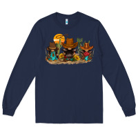 Navy western gnomies Long Sleeve Tee - FaDigitalArtStudio