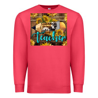 Cardinal Western Teacher Pencil With Sunflowers Premium Sweatshirt - LillyAllenDesigns