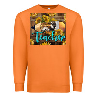 Carrot Western Teacher Pencil With Sunflowers Premium Sweatshirt - LillyAllenDesigns