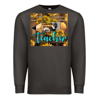 Smoke Western Teacher Pencil With Sunflowers Premium Sweatshirt - LillyAllenDesigns