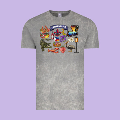 Preview Louisiana State Vintage Tee Designed By Barkaloodesign